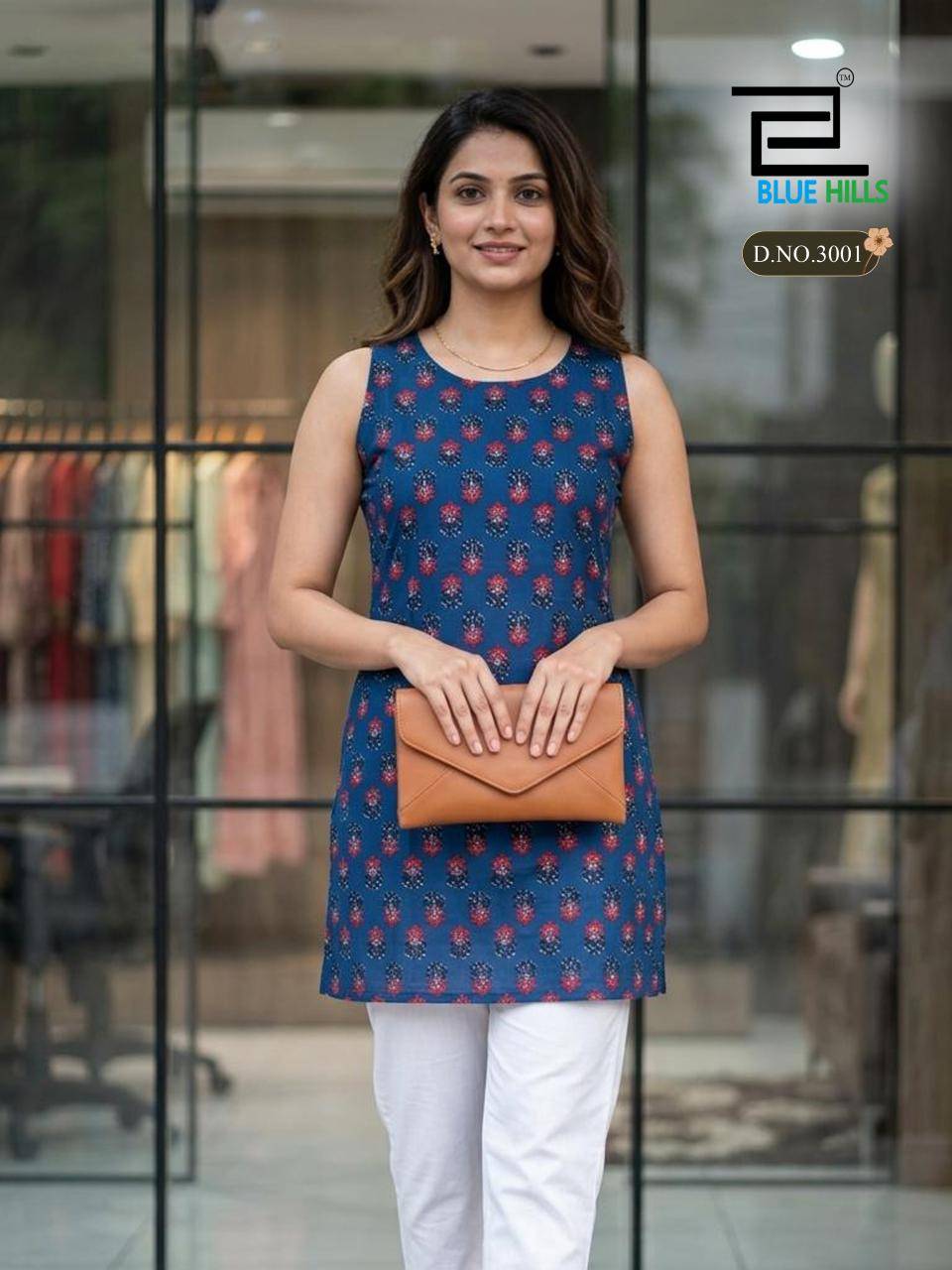  QUEEN vol-3 By Blue Hills 3001 to 3006 Series Designer Stylish Wear & casual Wear Collection pure cotton tops At Wholesale Price